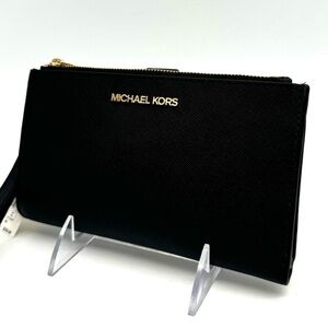 Michael Kors Large Double Zip Wallet Black/Gold